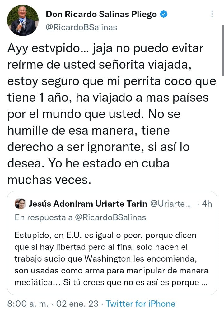 Tuit de Ricardo Salinas Pliego