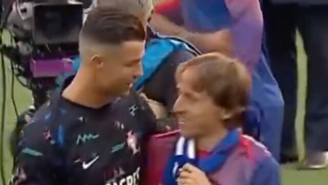 Cristiano Ronaldo y Luka Modric en el Portugal vs Croacia