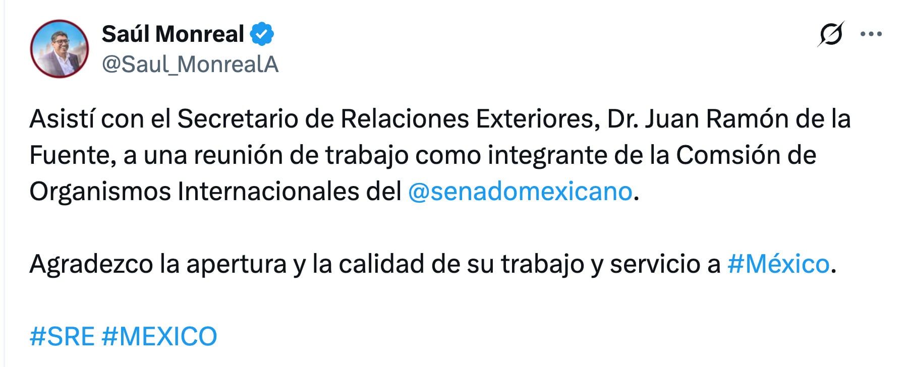 SRE y Senado se reúnen para plantear estrategia en revisión del T-MEC