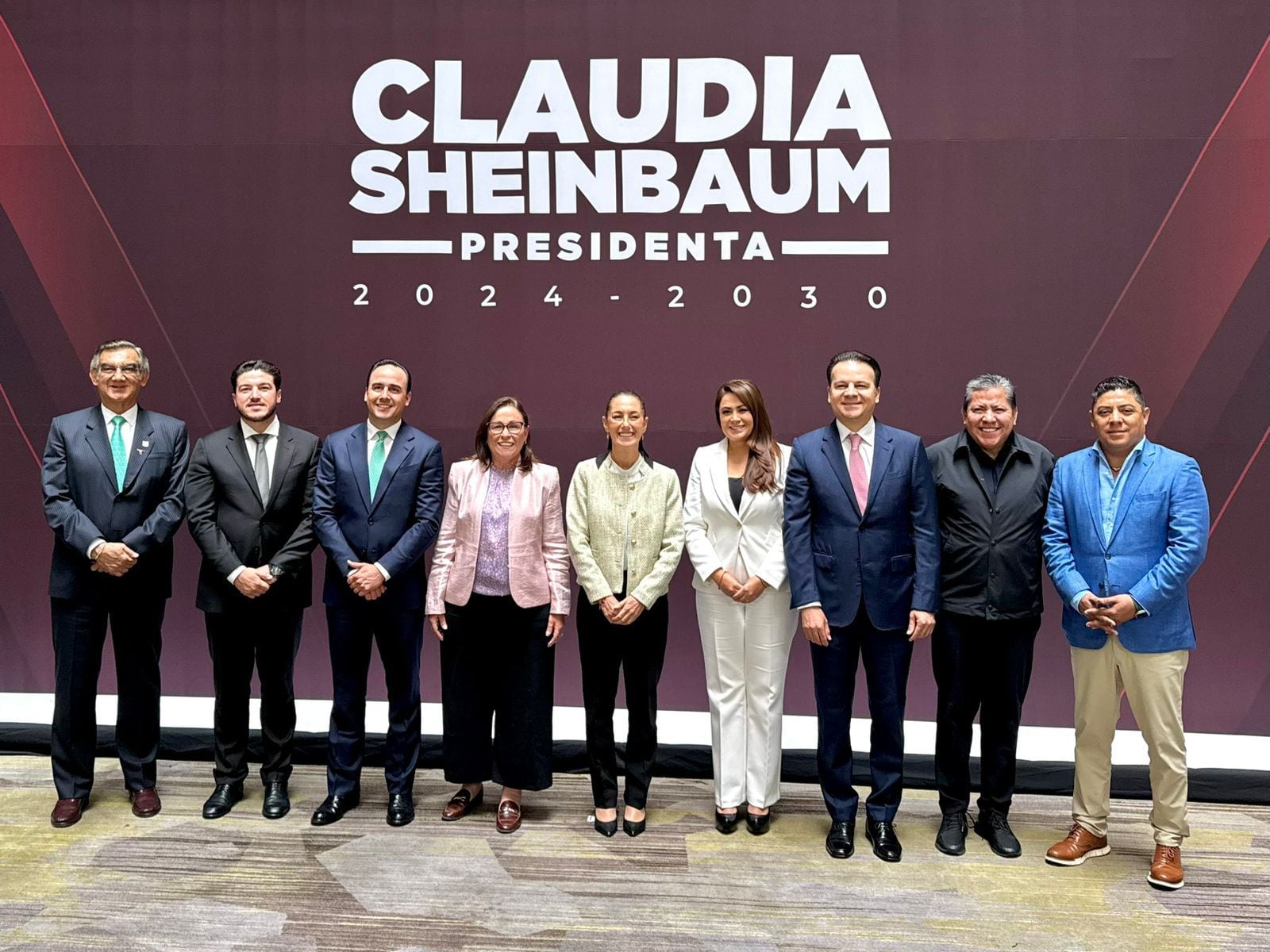 Ricardo Gallardo con Claudia Sheinbaum