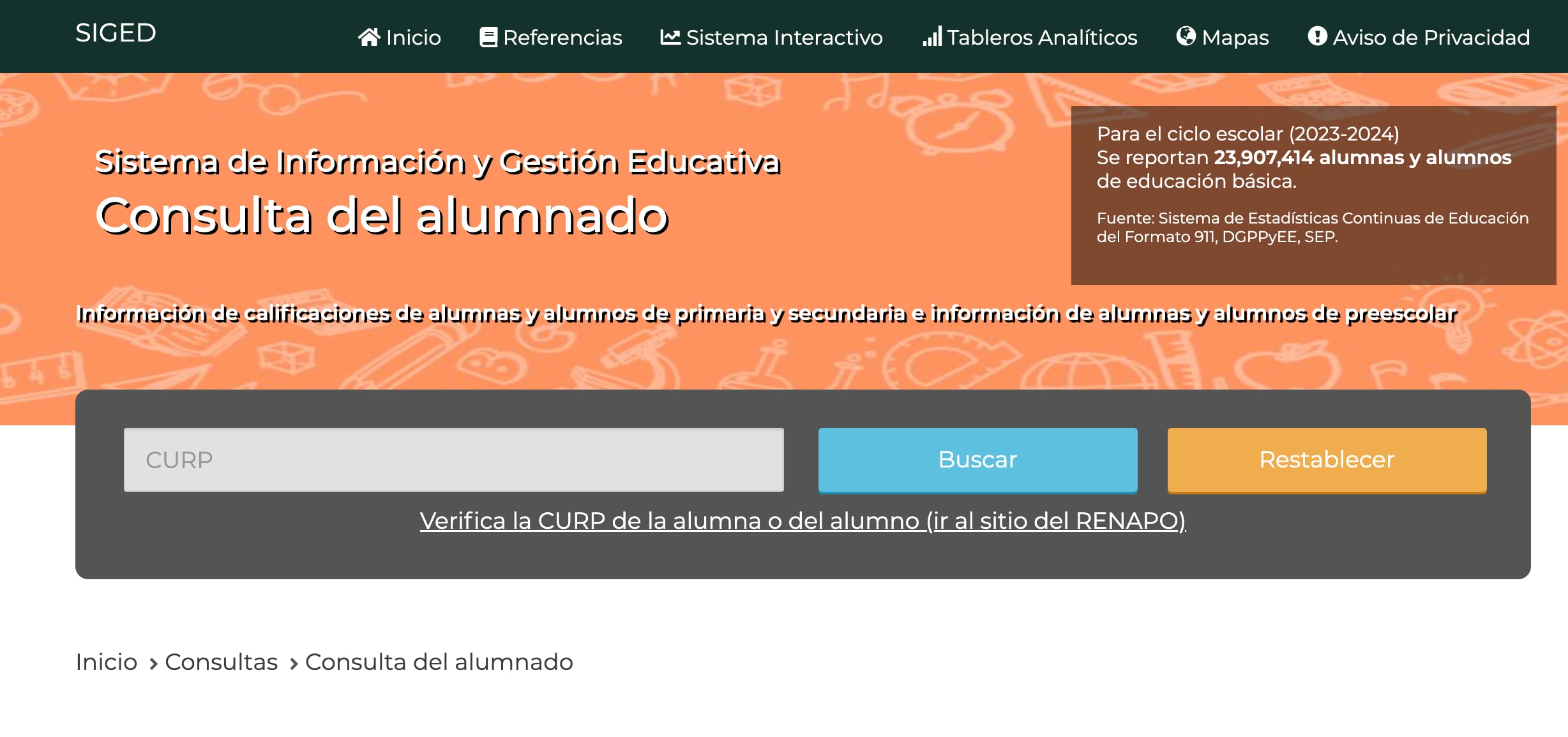 Consulta de boletas de calificaciones