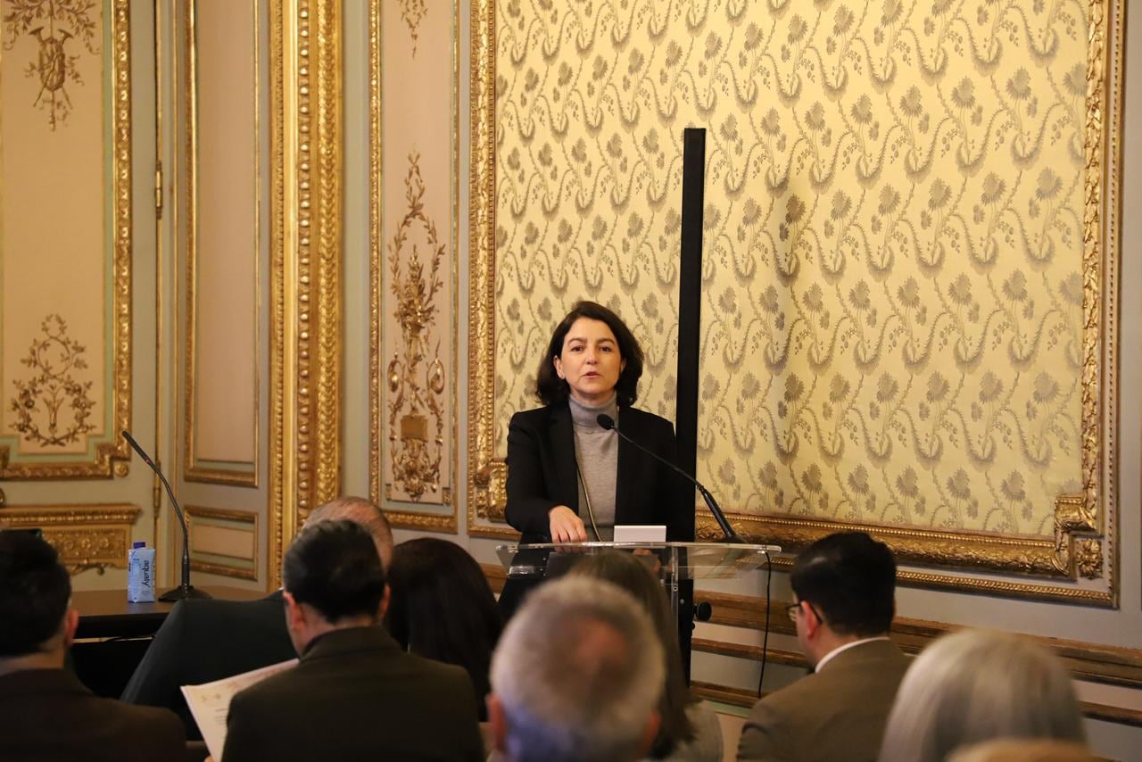 Lorena Cuéllar lleva historia de Tlaxcala a Casa de América durante FITUR 2026.