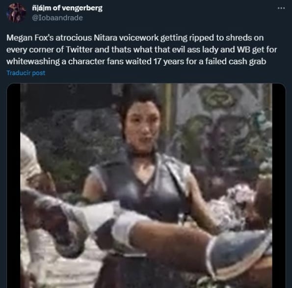 Comentarios sobre Megan Fox en Mortal Kombat 1
