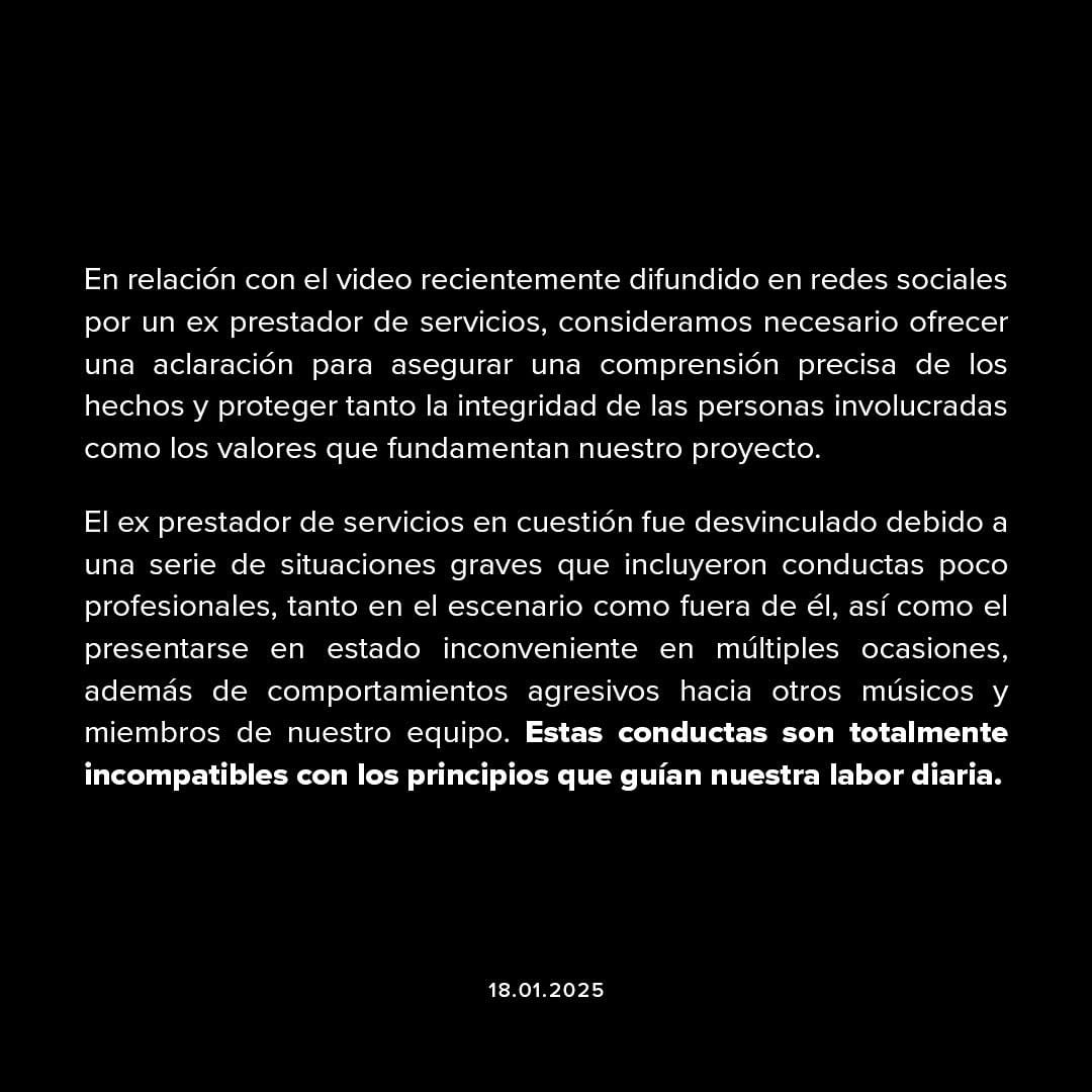 Ex guitarrista acusa a Carín León de despido injustificado y discriminación