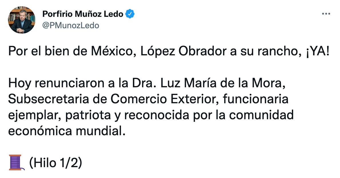 Porfirio Muñoz Ledo. AMLO a "La Chingada", su rancho