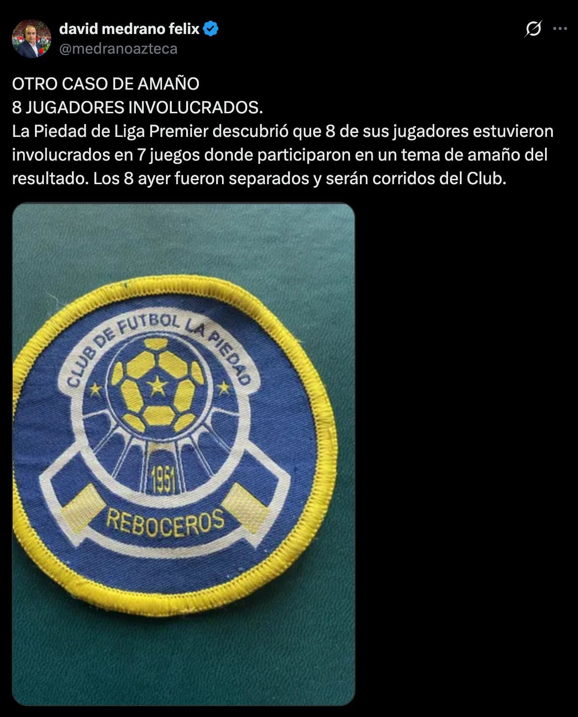 La Piedad separa a 8 futbolistas por presunto amaño de partidos.