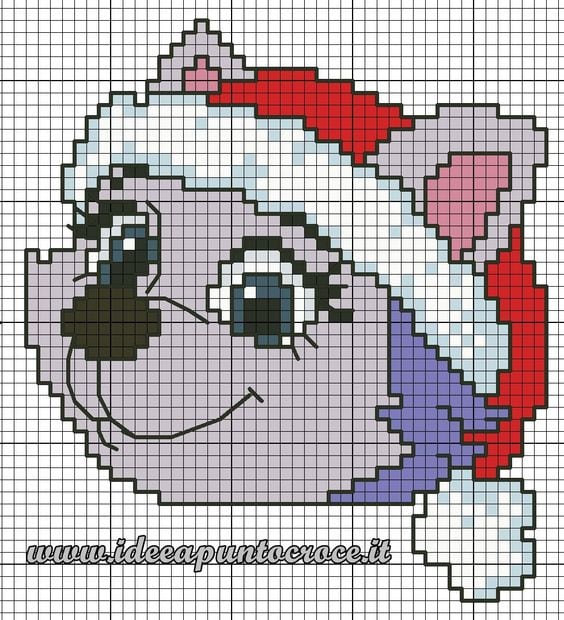 Everest de Paw Patrol en punto de cruz