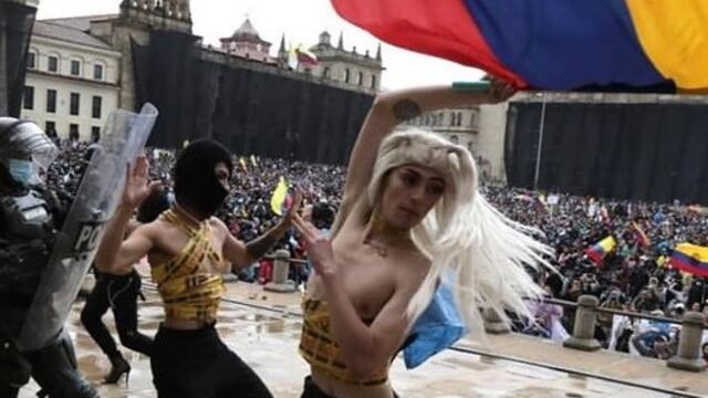 Bailarines no binarios en paro nacional Colombia