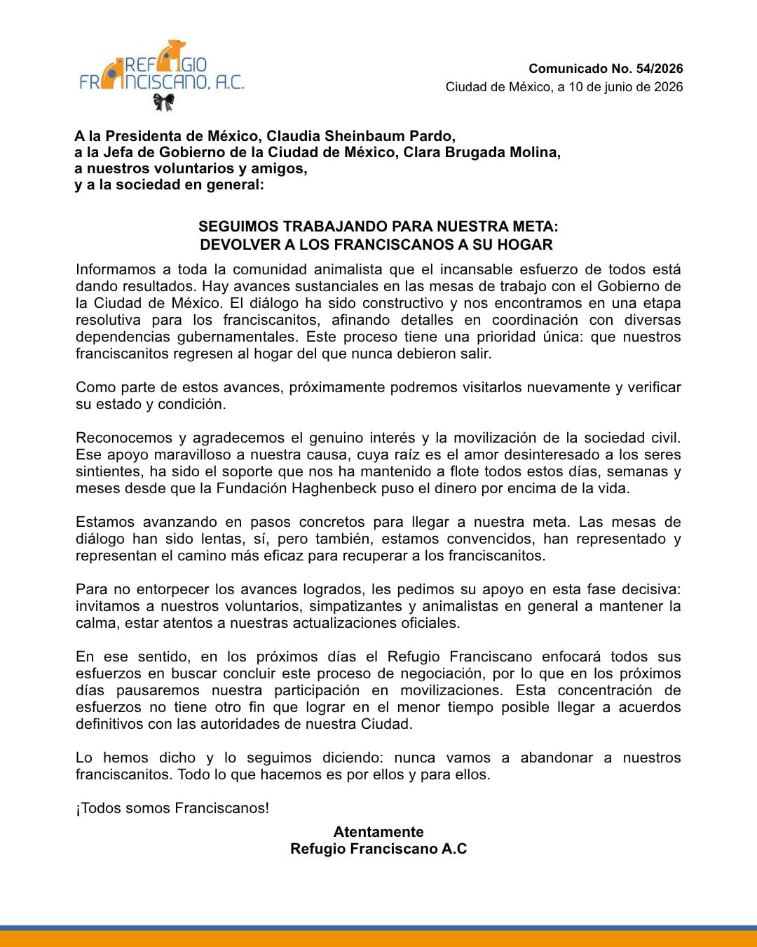 CDMX y Refugio Franciscano mantienen diálogo ante protestas por el Mundial 2026