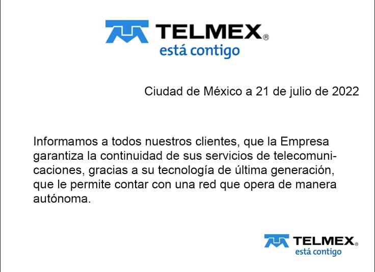 Telmex continúa prestando servicios pese a huelga de trabajadores