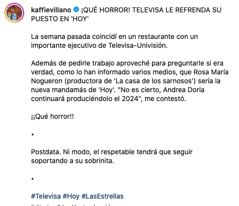 Álex Kaffie pidió trabajo a ejecutivo de TelevisaUnivisión, pero también le tiró a una de sus productoras.