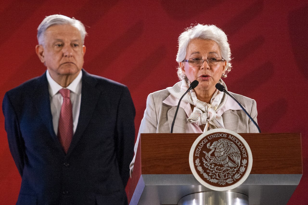 Olga Sánchez Cordero, titular de la Secretaría de Gobernación.