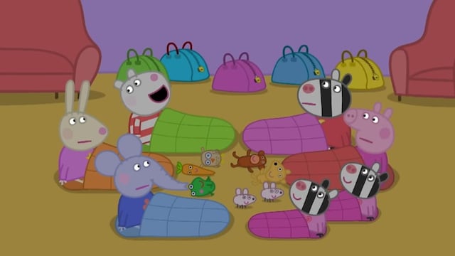 La pijamada de Peppa Pig y Zoey Cebra