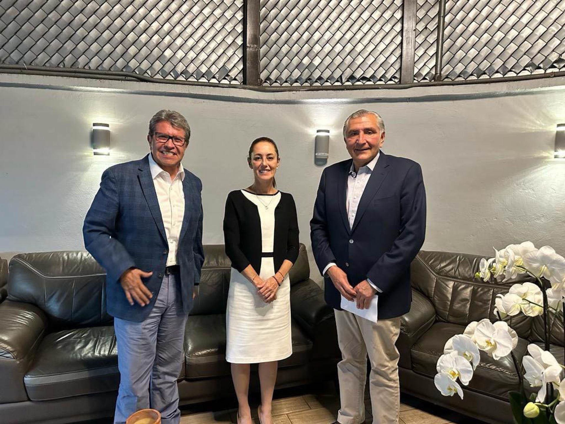 Claudia Sheinbaum, Adán Augusto López y Ricardo Monreal