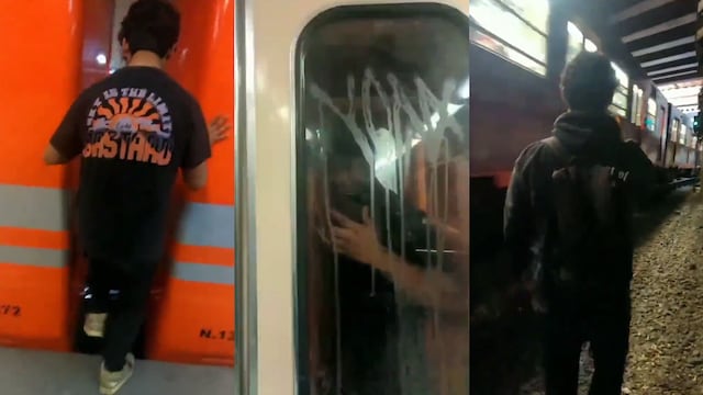 Selerdios se mete entre vagones del Metro para grabar