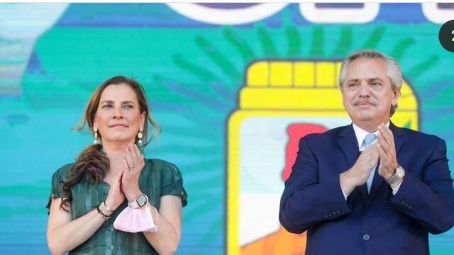 Beatriz Gutiérrez Müller y Alberto Fernández