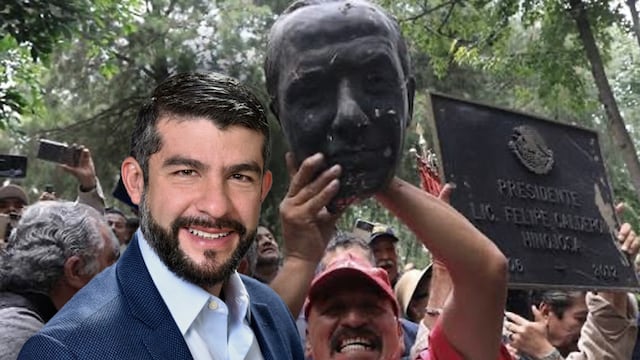 Mauricio Tabe reclama restricciones en Los Pinos tras decapitación de estatua de Calderón