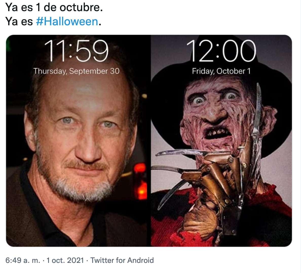 Memes sobre octubre y Halloween
