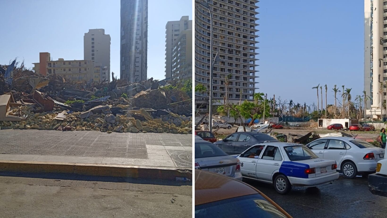 Comparación limpieza en la Costera Miguel Alemán