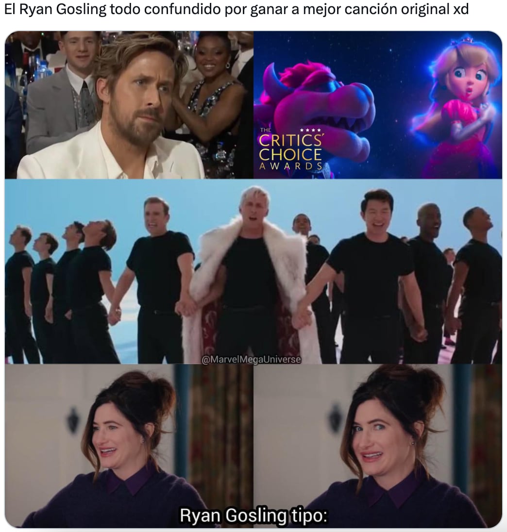 Los mejores memes de Ryan Gosling en los Critics Choice Awards
