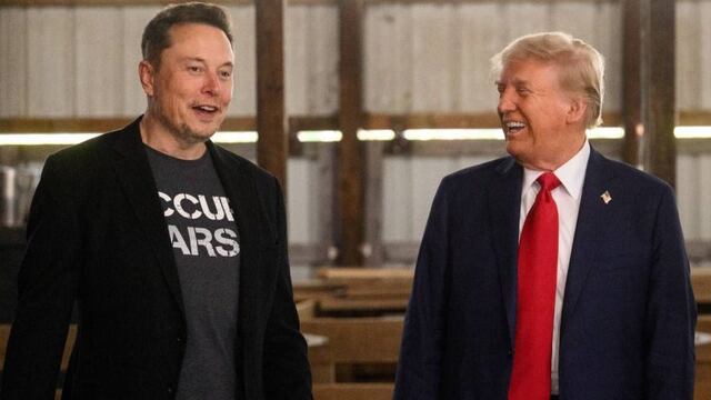 Donald Trump, presidente electo de los Estados Unidos junto a Elon Musk, dueño de X y Tesla