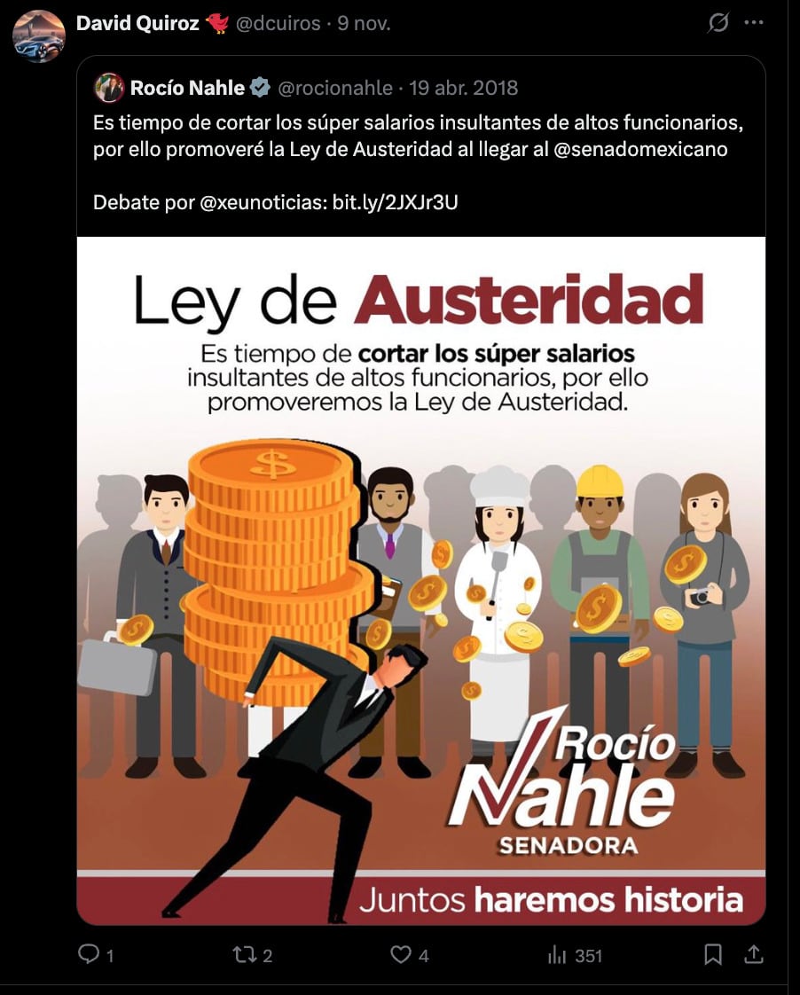 Rocío Nahle propone subirse el salario un 25% y responde a quienes la critican