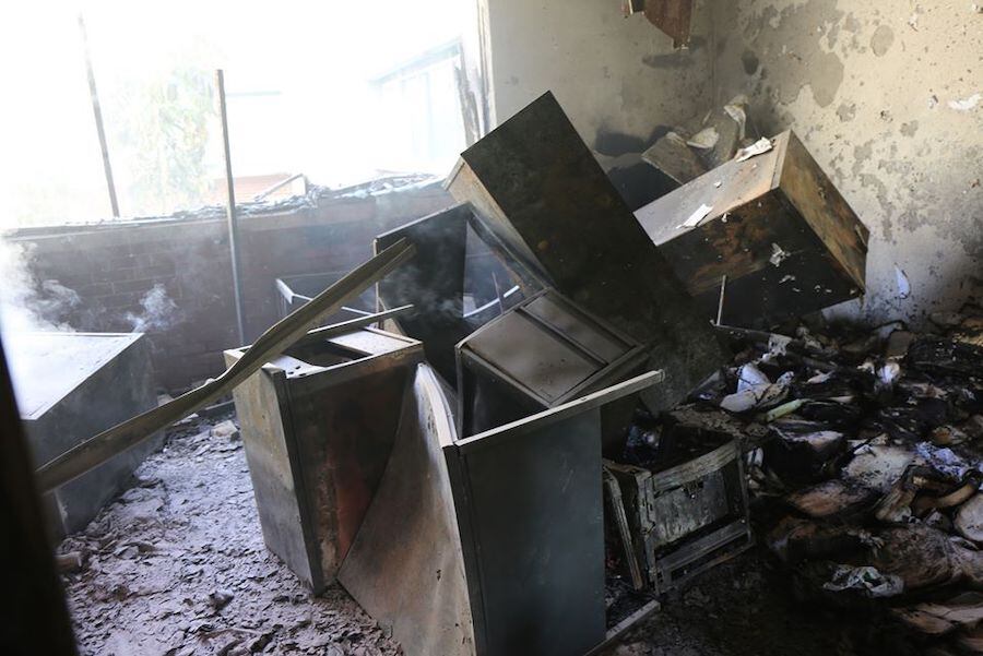 El incendio dejó tras de sí destruído mucho inmobiliario.