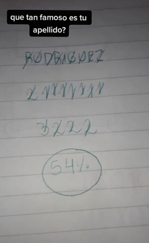 Trend del apellido en TikTok