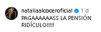 Natalia Alcocer le dice a Christian Estrada que mejor pague la pensión de su hijo.