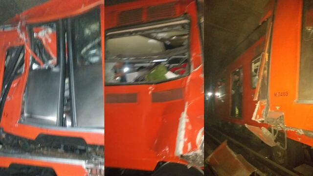 Chocan vagones del Metro CDMX