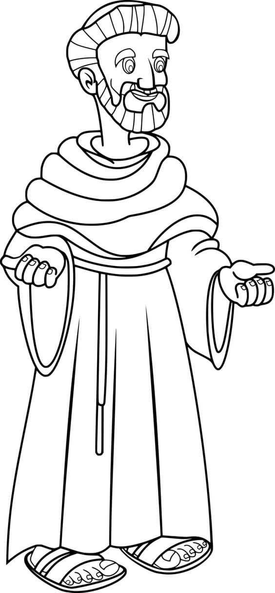 Dibujos de San Francisco de Asís para colorear