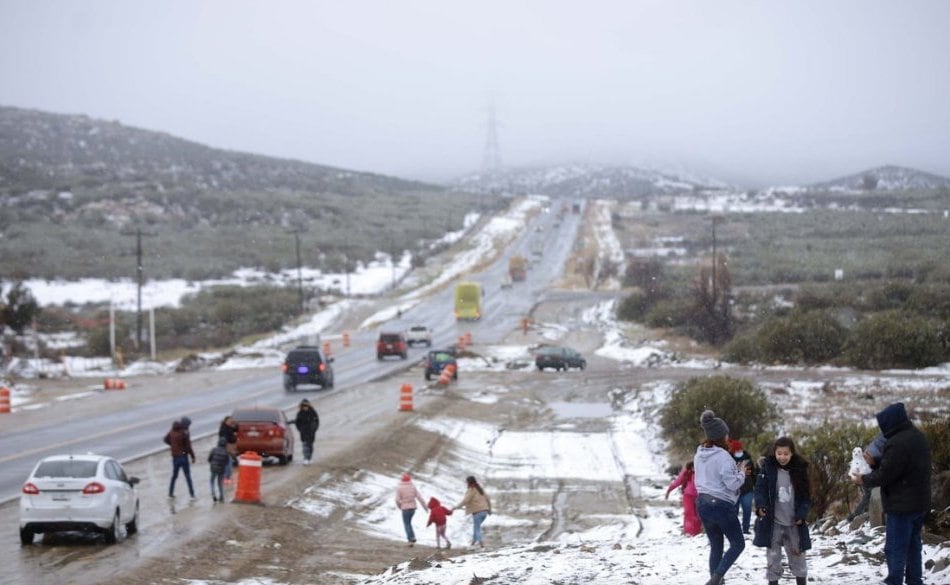 nevada en La Rumorosa, Baja California