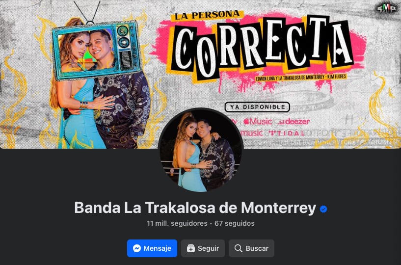 Edwin Luna y Kimberly Flores suben foto de pareja en la cuenta oficial de la Trakalosa de Monterrey