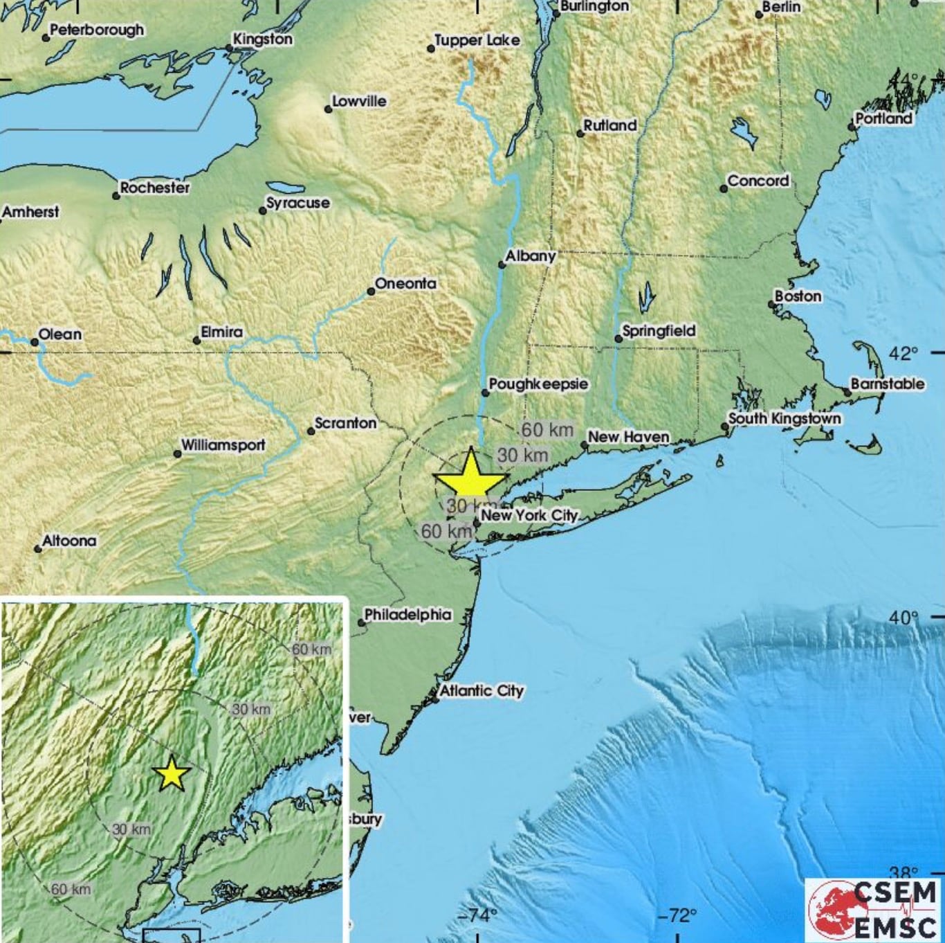Temblor en Nueva York hoy 5 de agosto de 2025