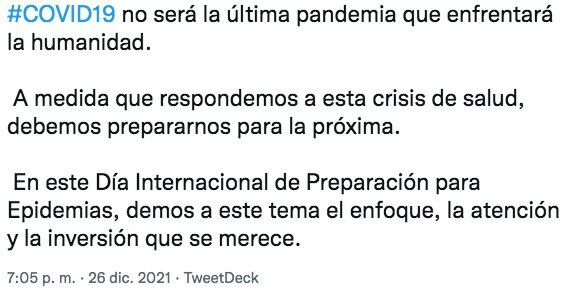 Tuit de Antonio Guterres