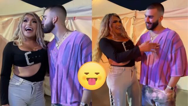 Wendy Guevara recibe beso de Manuel Turizo y ella reacciona con un golpe.