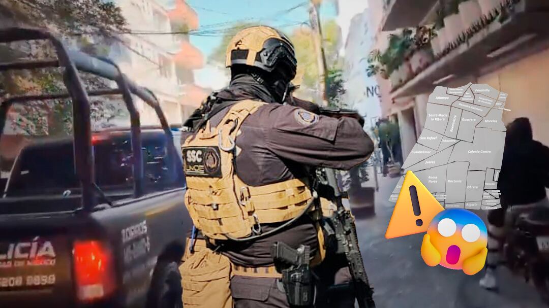 Se registra balacera durante operativo de la SSPC en la alcaldía Cuauhtémoc