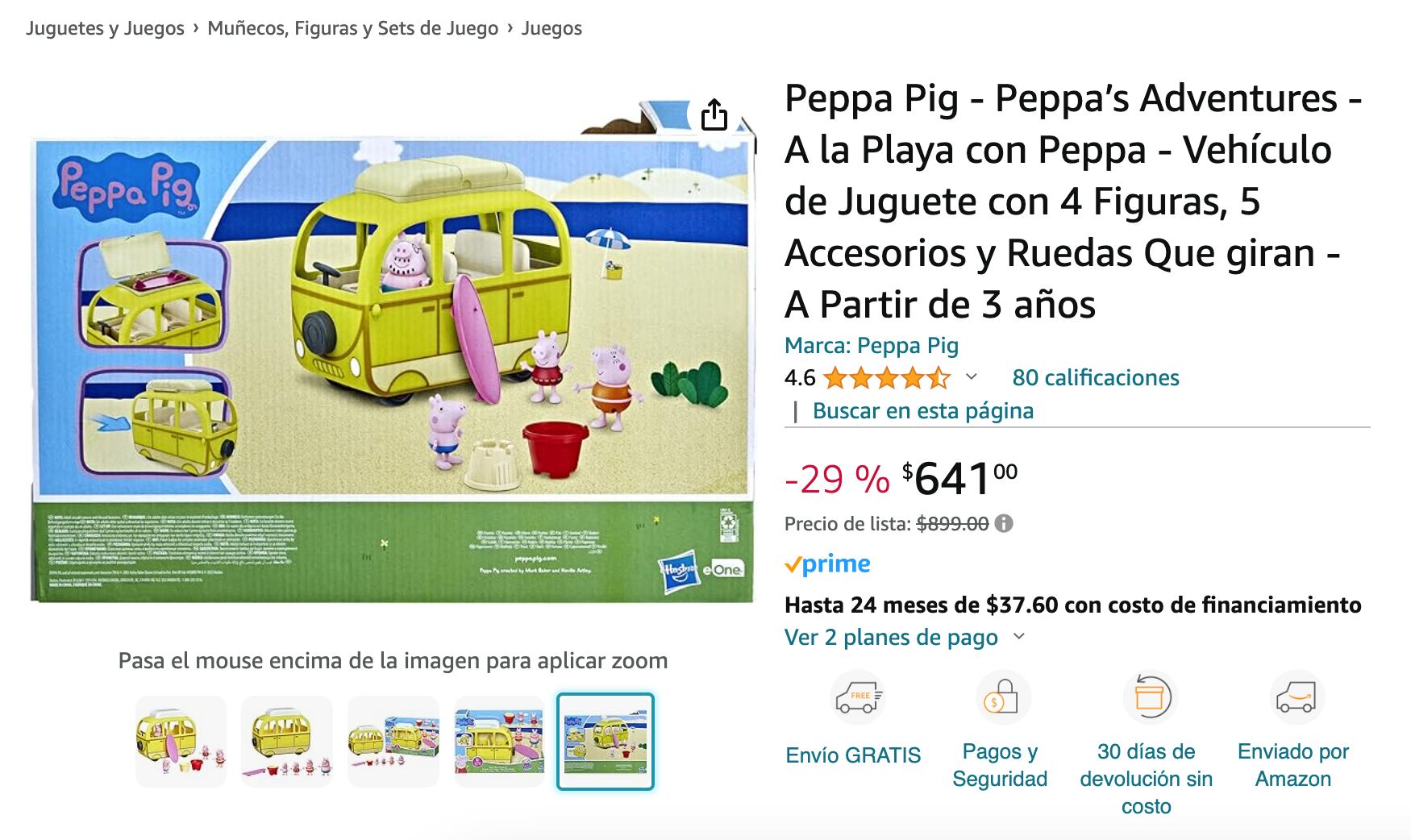 Este es el precio del Set Peppa Pig a la playa