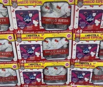 Toallas Saba de Hello Kitty en Sam’s Club edición limitada con maleta coleccionable