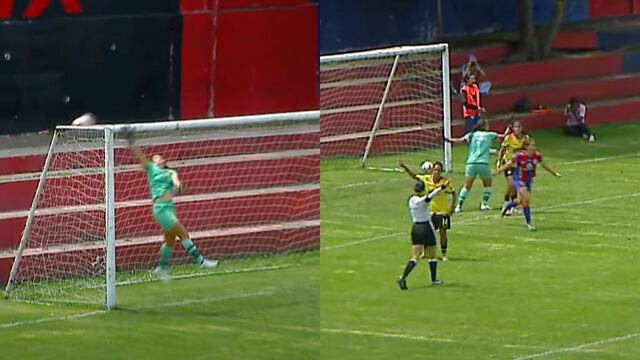 Marcan gol a pesar de que el balón abandonó la cancha