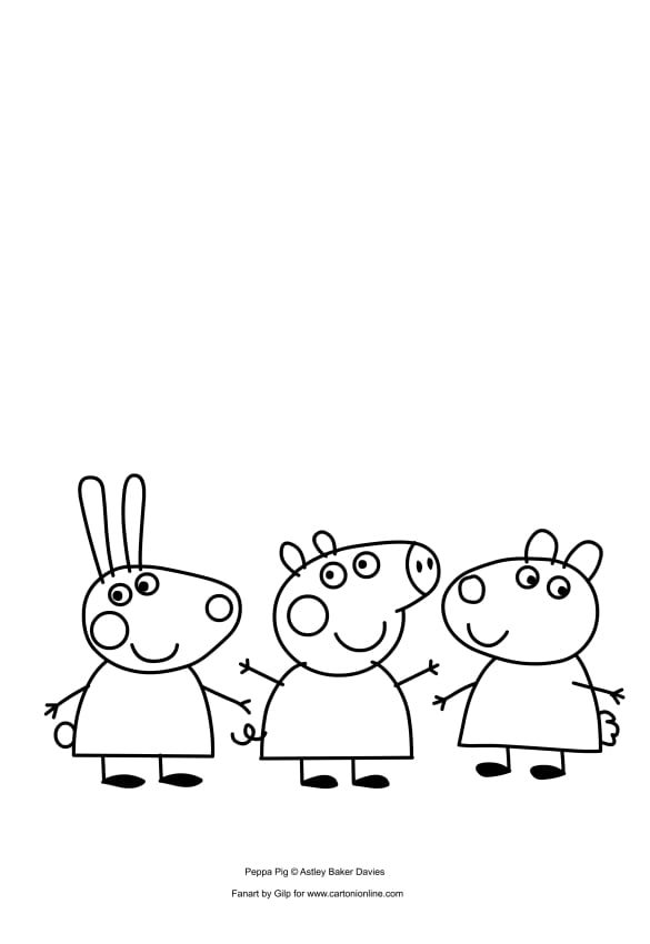 10 dibujos de Suzy Oveja, mejor amiga de Peppa Pig, para colorear e imprimir en casa