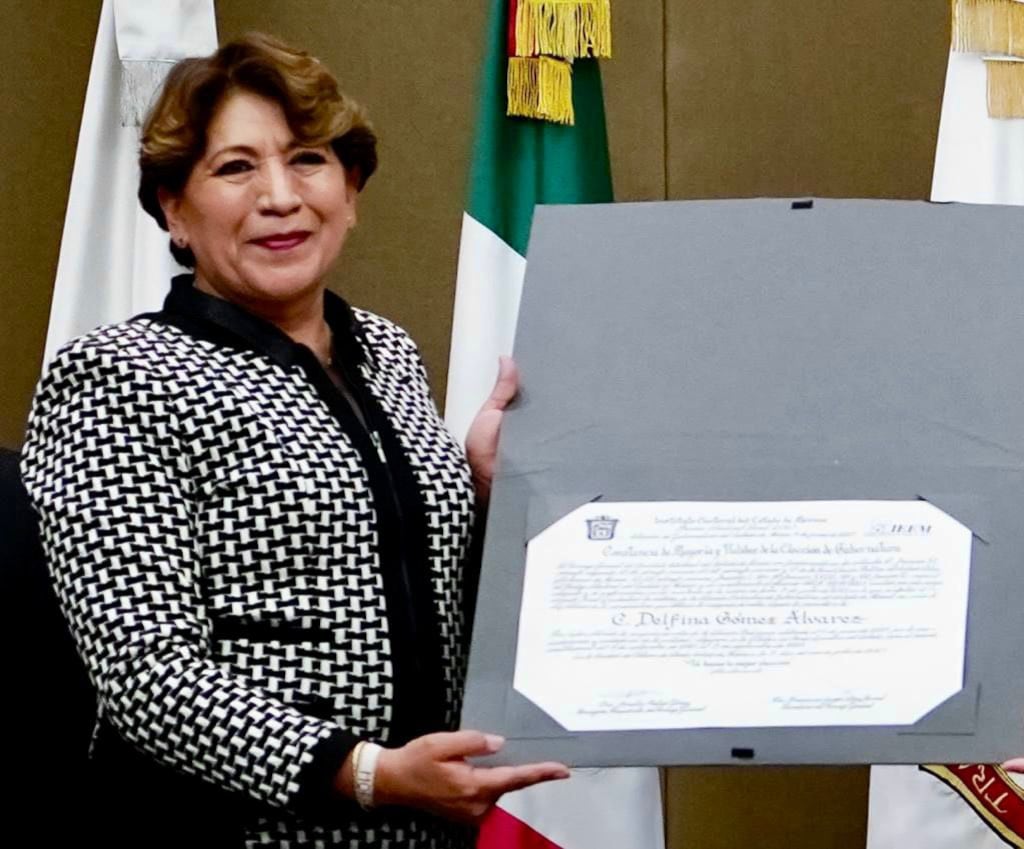 Delfina Gómez recibe constancia de mayoría de votos