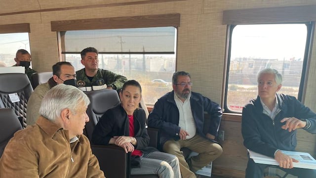 AMLO, Claudia Sheinbaum y Alfredo del Mazo