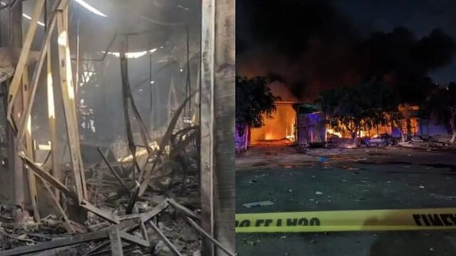 Incendio en Central de Abastos de Celaya