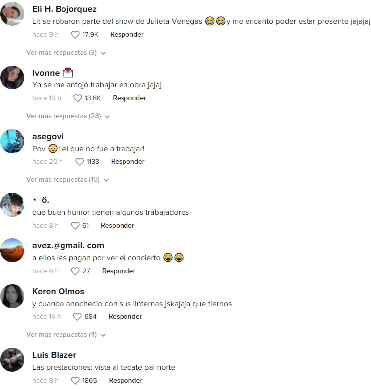 Reacciones a los albañiles que se robaron el show en el Tecate Pal Norte 2023