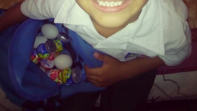 Lleva huevos y yogurt al kínder para su amigo.