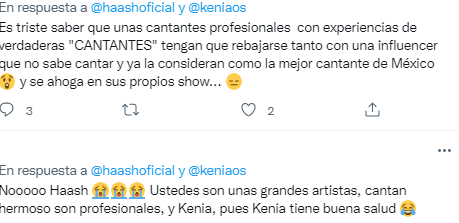 Comentarios sobre colaboración de Kenia Os y Ha Ash.