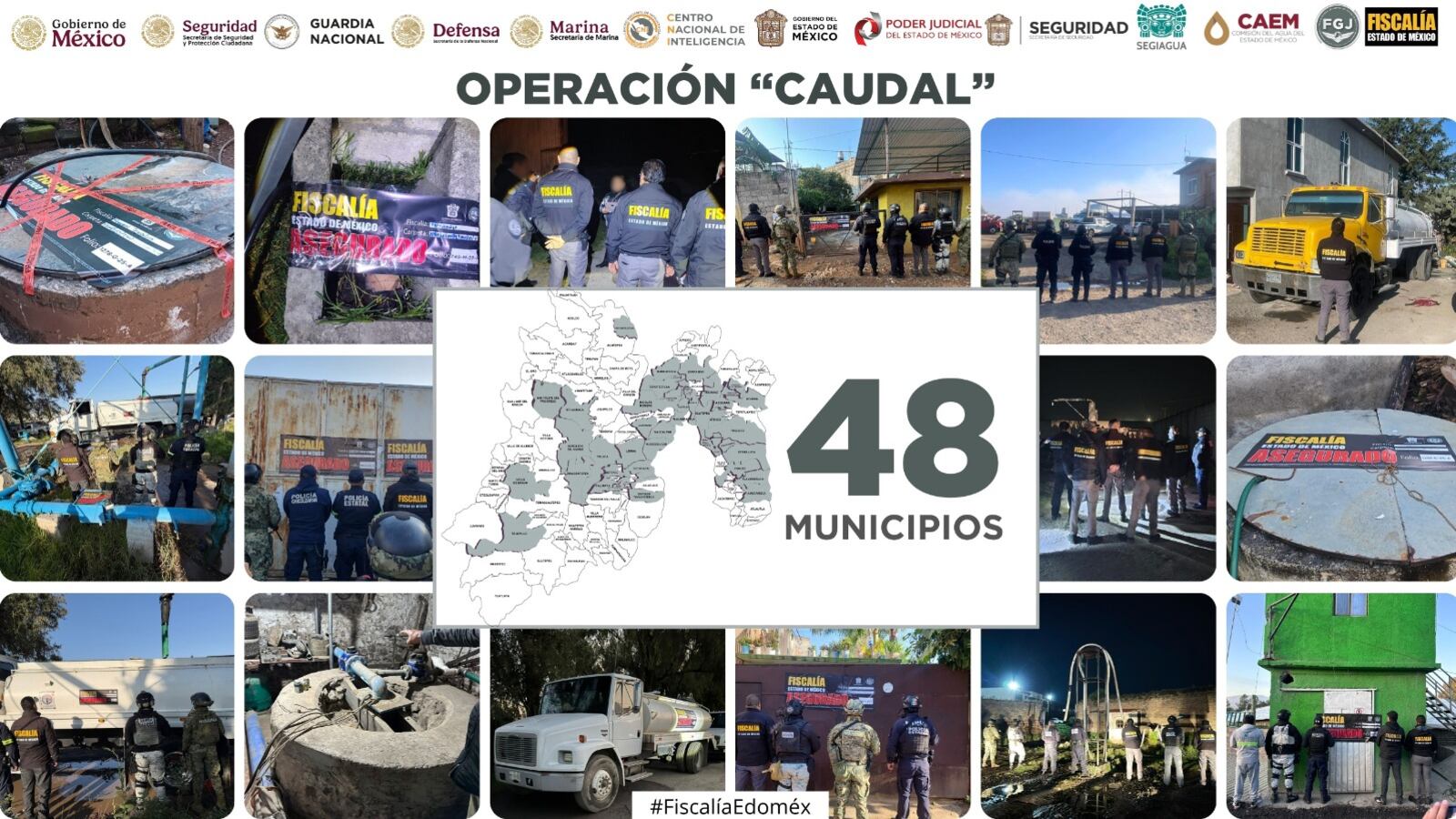 Gobierno del Estado de México inicia “Operación Caudal”, operativo contra el huachicol de agua