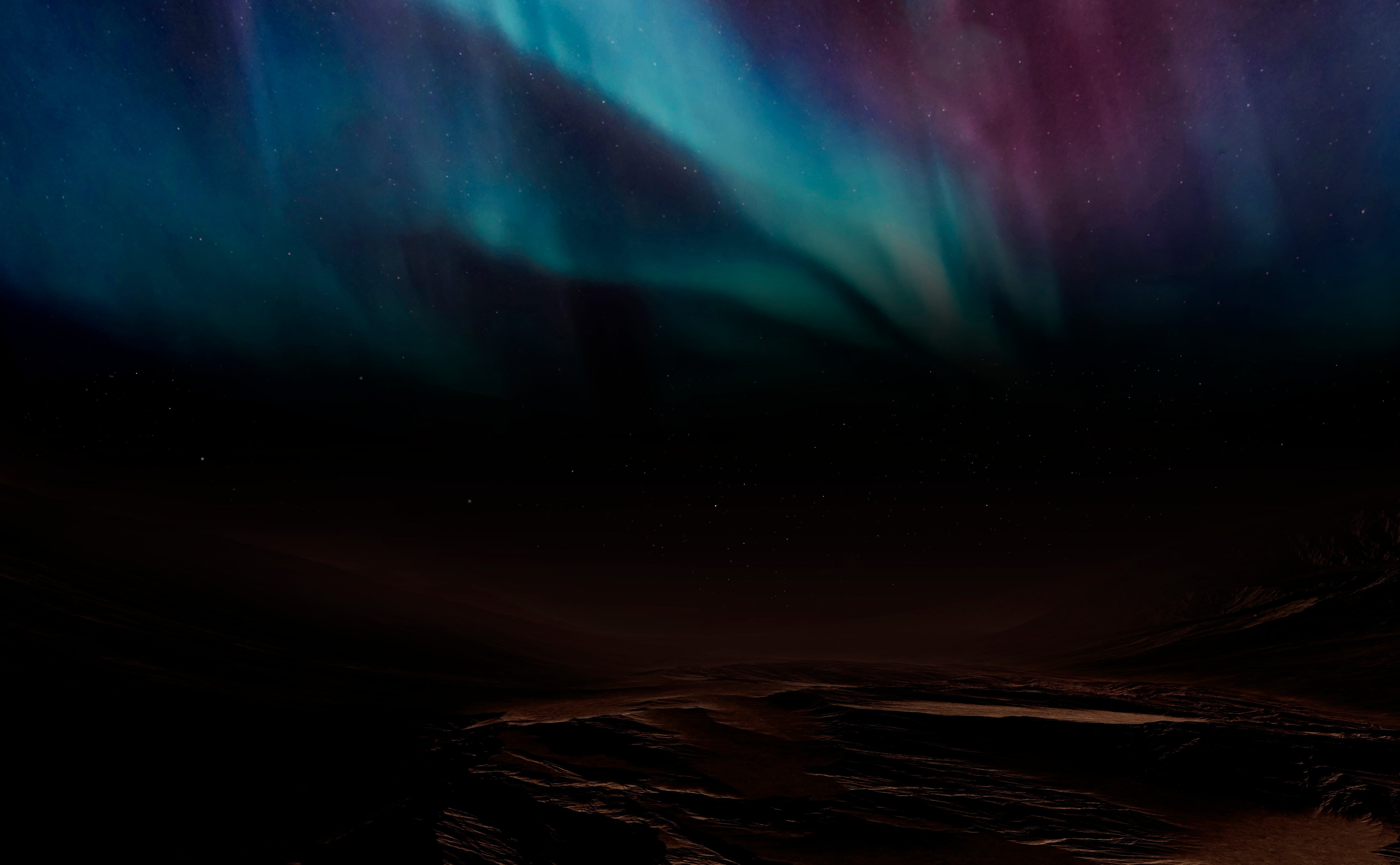 Aurora discreta en Marte