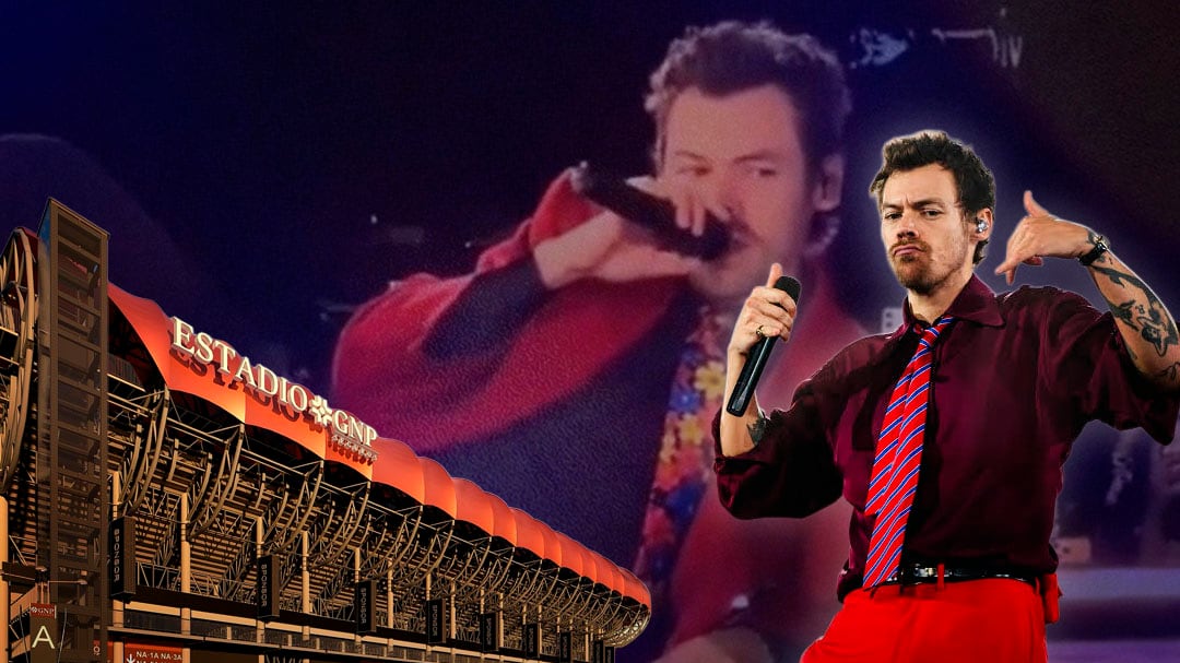 Harry Styles resbala del escenario en el Estadio GNP Seguros; así reaccionó
